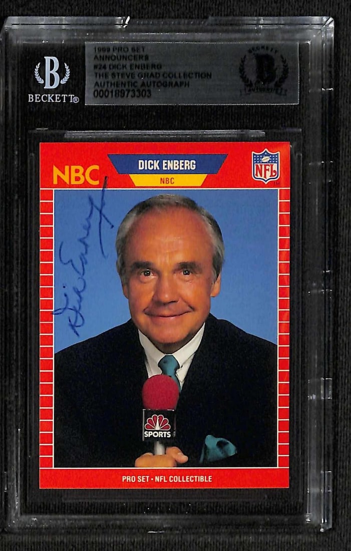 Beckett Authenticated Dick Enberg 1989 Pro Set Announcers Card (1 of 1)
