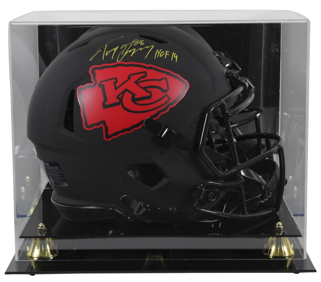Tony Gonzalez Chiefs Eclipse Speed Proline Helmet HOF 19 Beckett Case (1 of 4)