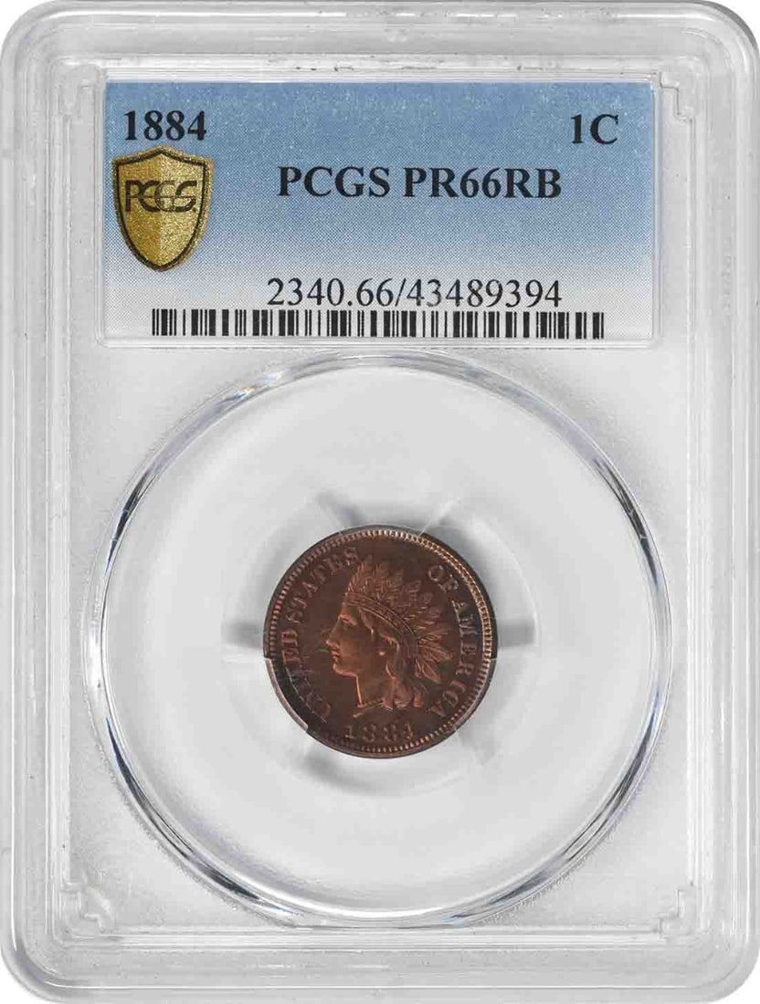 PCGS PR66RB 1884 Indian Head Copper Proof Cent (1 of 2)