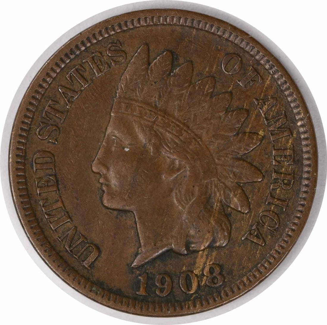 1908 S Indian Head Small Cent EF Copper Uncertified (1 of 2)