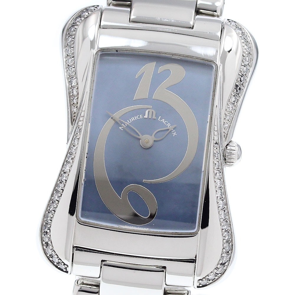 Maurice Lacroix Divina Quartz Blue Shell Ladies Watch DV5012: Maurice Lacroix Divina Quartz Blue Shell Ladies Watch DV5012 This Maurice Lacroix Divina DV5012 is a Swiss-made quartz wristwatch designed for women. Featuring a stainless steel case and bracelet, the