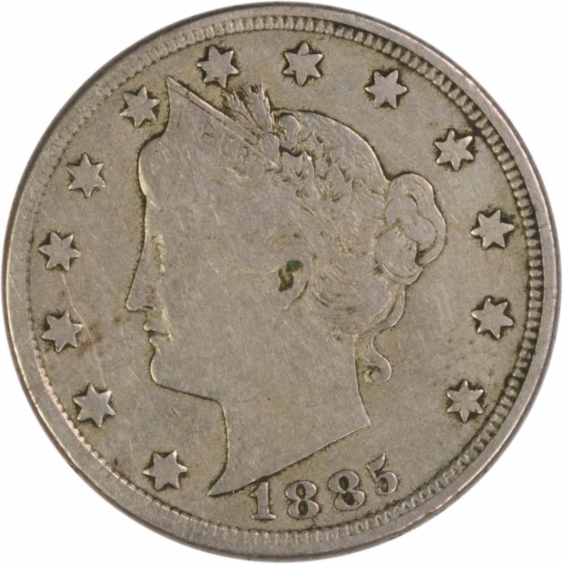 1885 Liberty Head Nickel Five Cent Coin VF Philadelphia Uncertified (1 of 2)