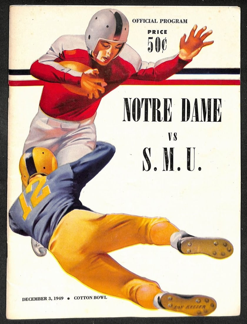 Notre Dame vs S.M.U. Cotton Bowl 1949 Football Program (1 of 5)