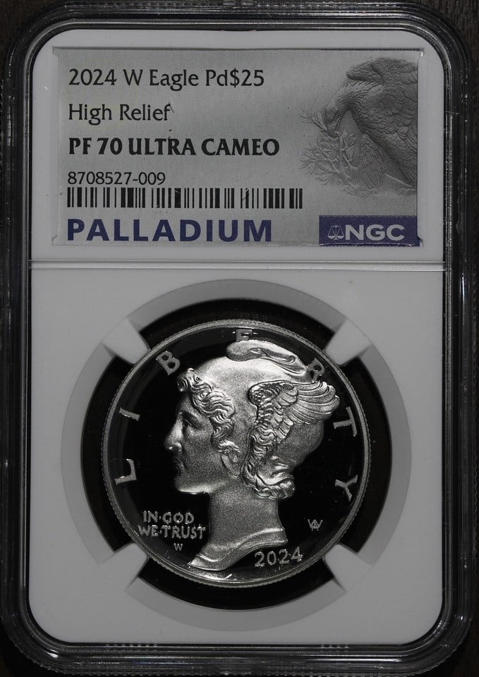NGC PF70 2024-W Proof Palladium Eagle $25 1 oz Coin (1 of 2)