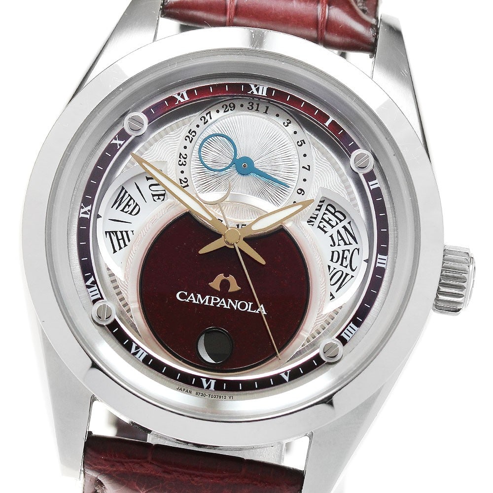 Citizen Campanola BU0040-06W 8730-T025242 Mens Wristwatch Japan: Citizen Campanola BU0040-06W 8730-T025242 Mens Wristwatch Japan Citizen Campanola Deep Crimson men's wristwatch, made in Japan. The item is pre-owned and identified as model BU0040-06W/8730-T025242. S