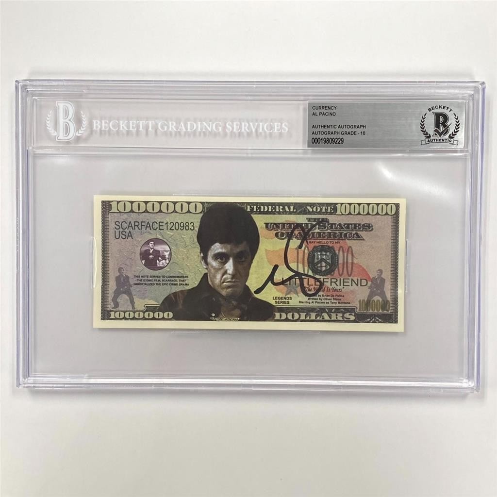 Scarface novelty currency signed by Al Pacino Beckett BAS (1 of 5)