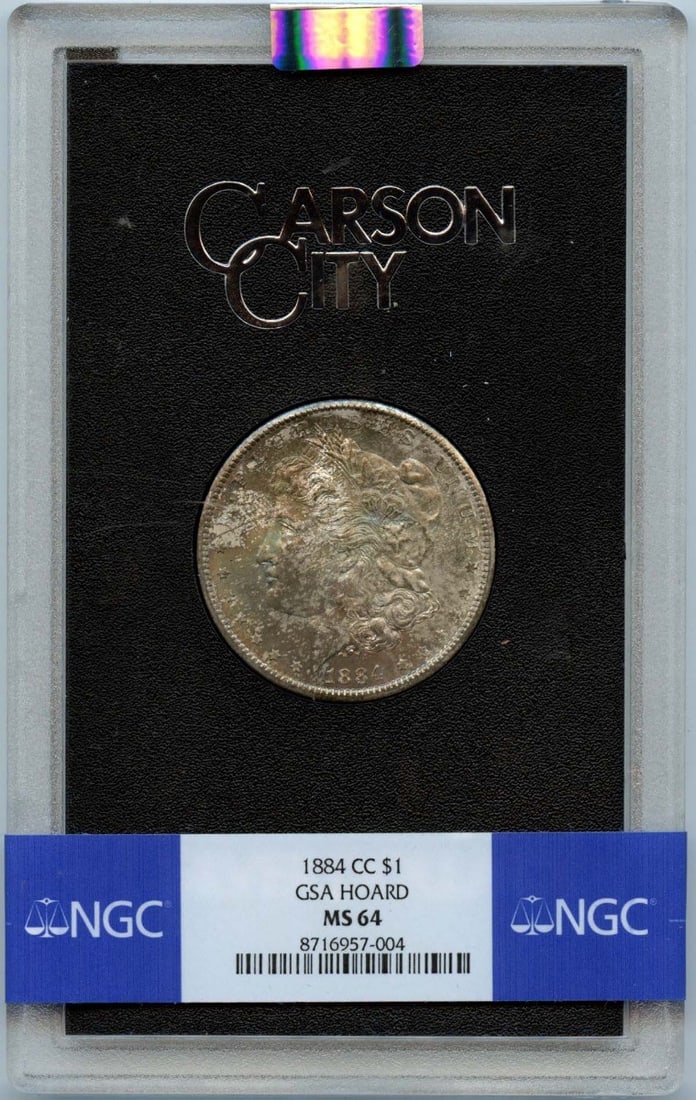 NGC MS64 1884 CC Carson City Morgan Dollar GSA Hoard (1 of 2)