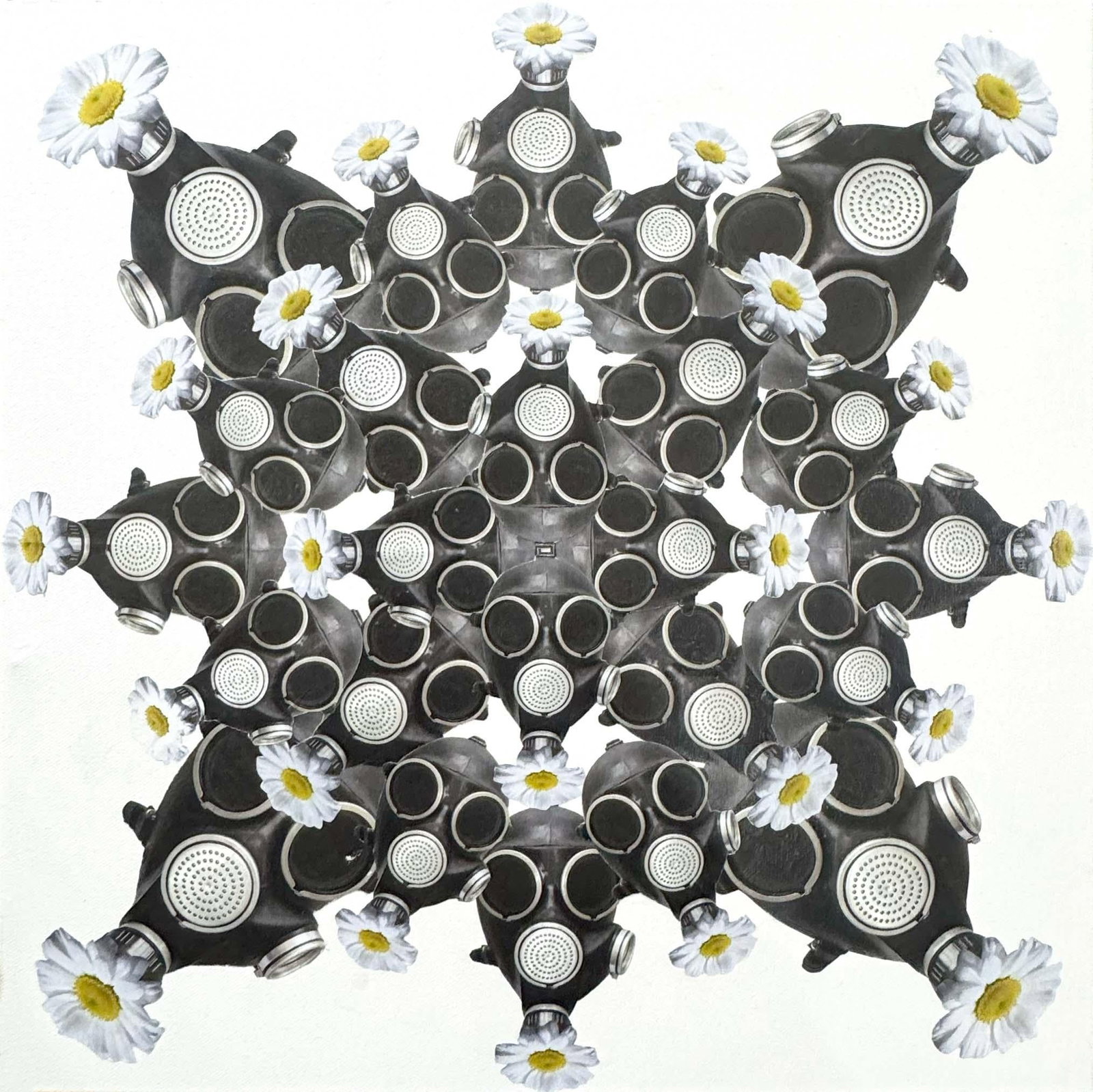 Tetiana Kalivoshko Abstract Mixed Media Canvas 16" x 16" Breath Mandala #5 (1 of 6)