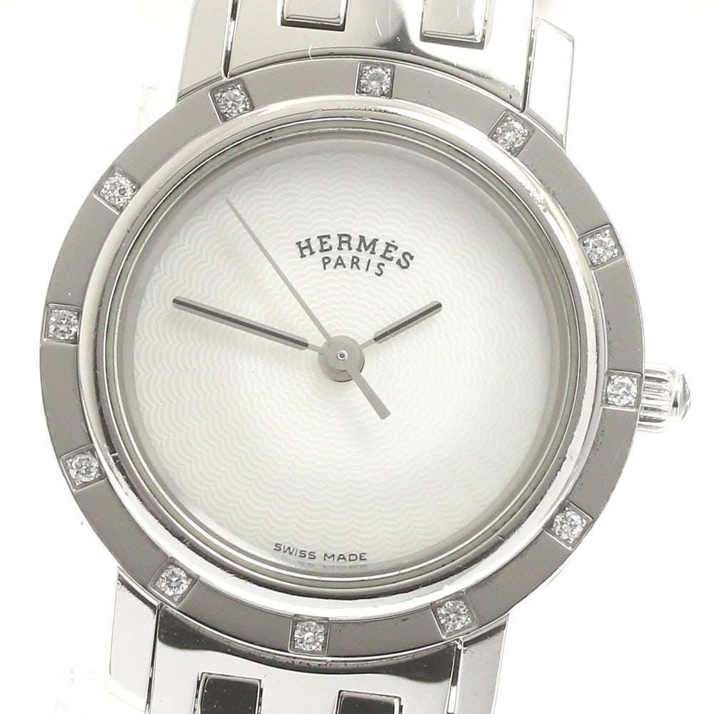Hermes Clipper Nakule Quartz Stainless Steel Women's Wristwatch CL4.230: Hermes Clipper Nakule Quartz Stainless Steel Women's Wristwatch CL4.230 This Hermes Clipper Nakule CL4.230 women's wristwatch features a Swiss-made quartz movement and a stainless steel case and brace