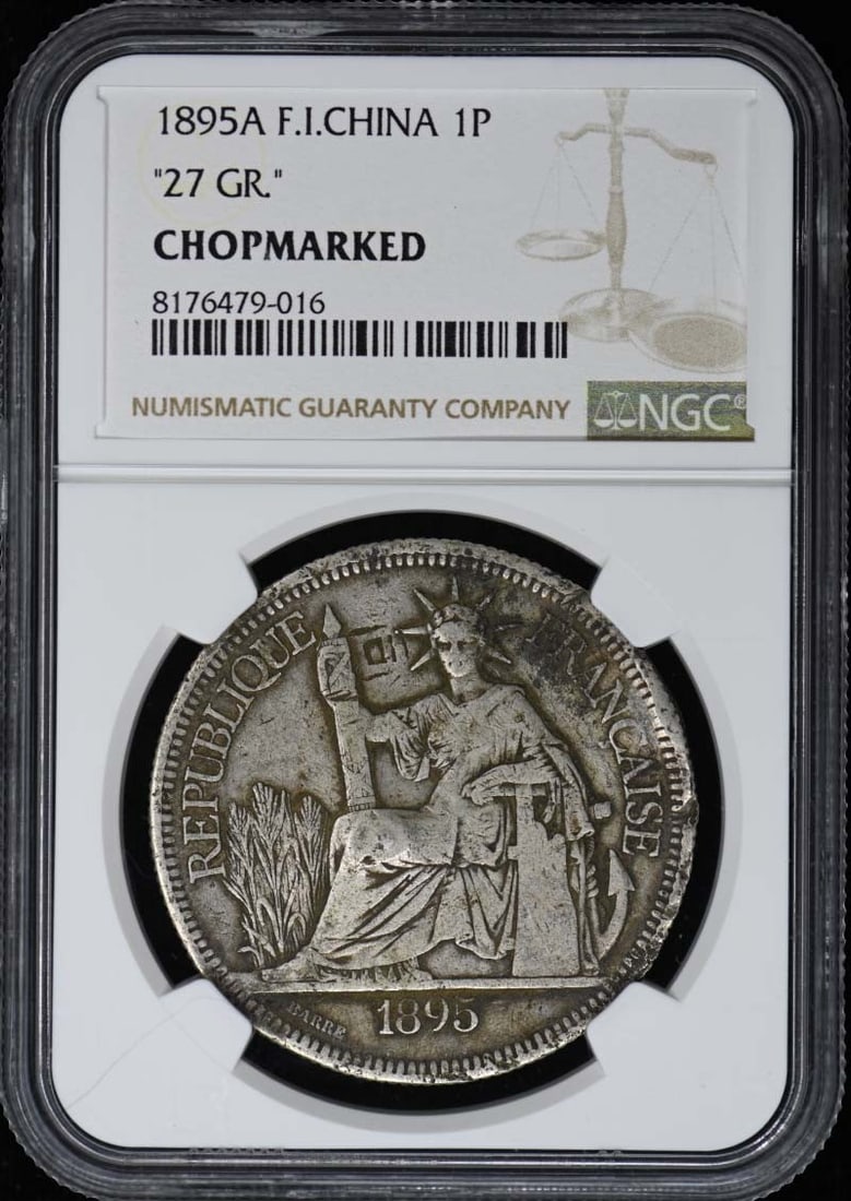 China 1895A 1P NGC MS0 KM-5A.1: China 1895A 1P NGC MS0 KM-5A.1 This 1895 1P coin from China is certified by NGC, ensuring its authenticity and quality. The coin is from the year 1895 and is in pre-owned condition. Specifications Yea