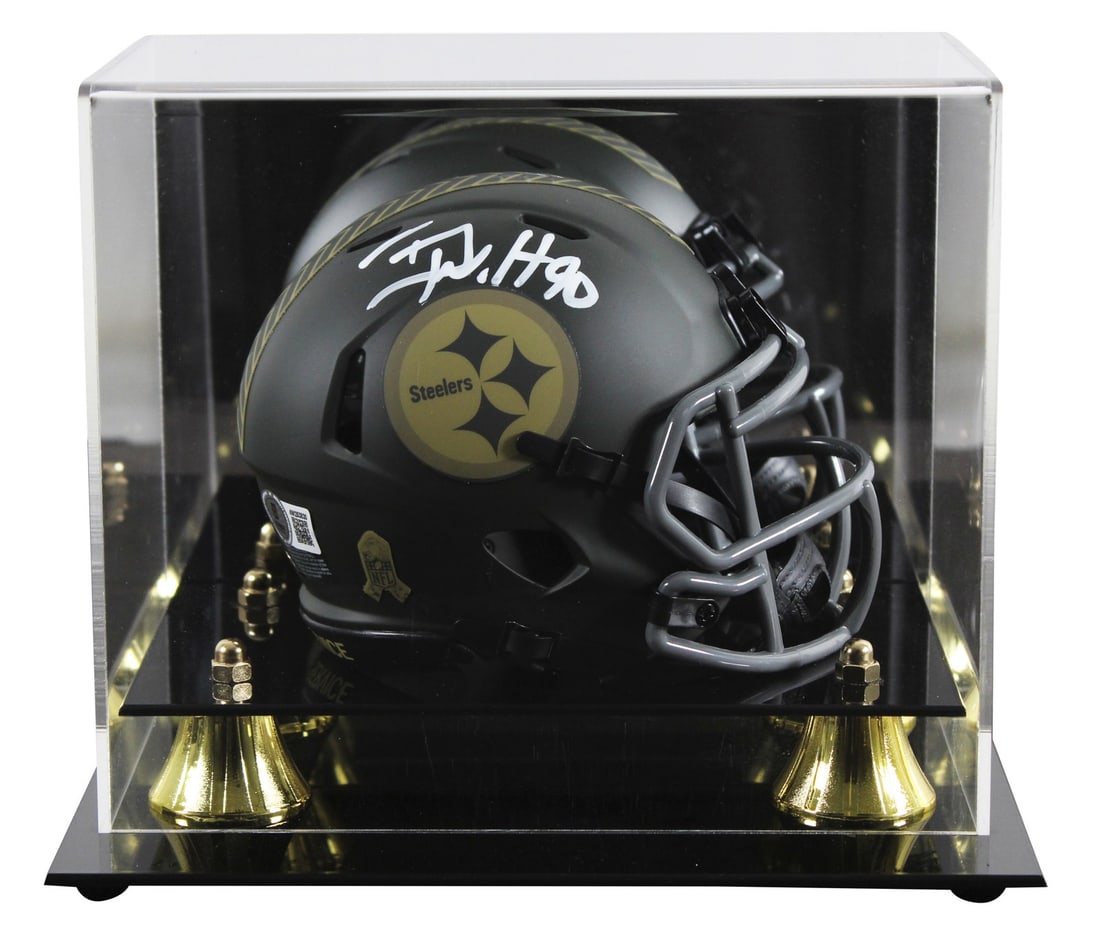 T.J. Watt Signed Pittsburgh Steelers Mini Helmet with Beckett Authentication (1 of 3)