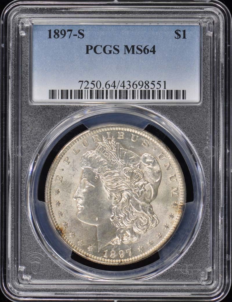 1897-S Morgan Dollar PCGS MS64 Uncirculated San Francisco Coin (1 of 2)