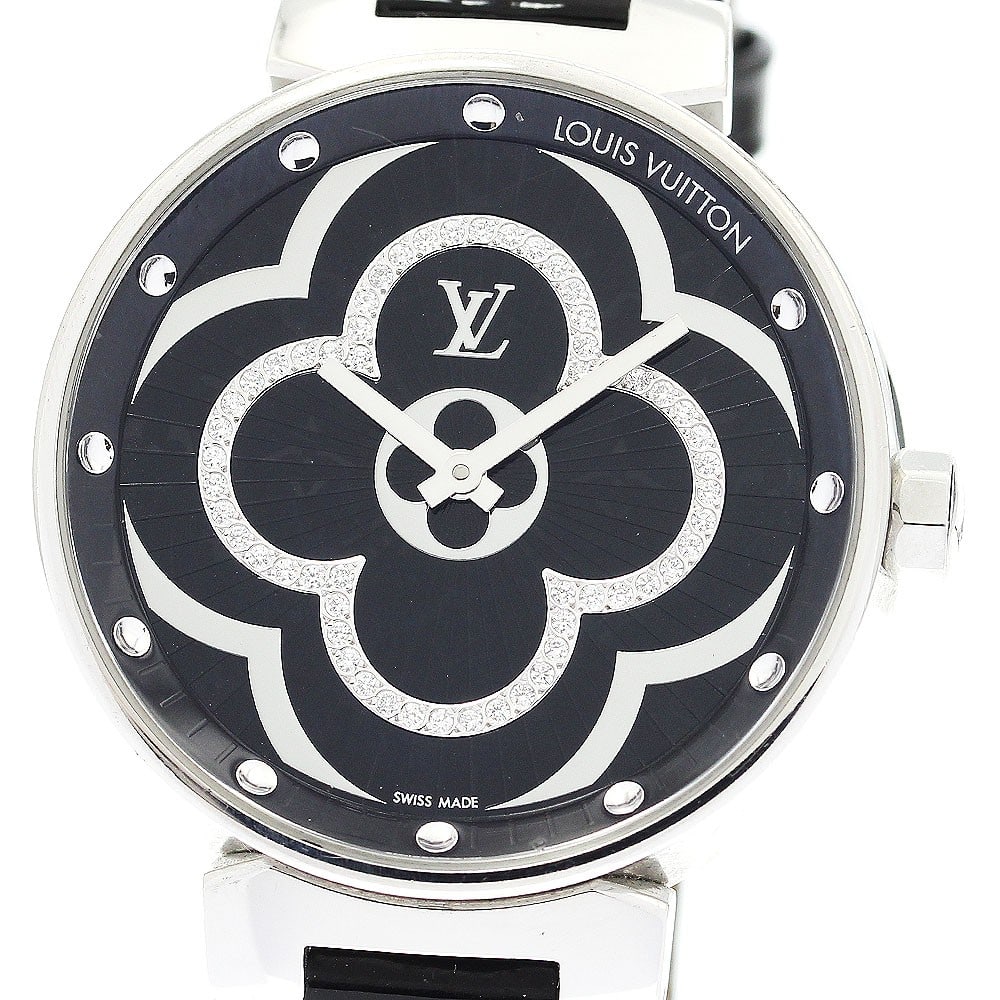 Louis Vuitton Tambour Moon Divine womens quartz wristwatch QA020 (1 of 7)