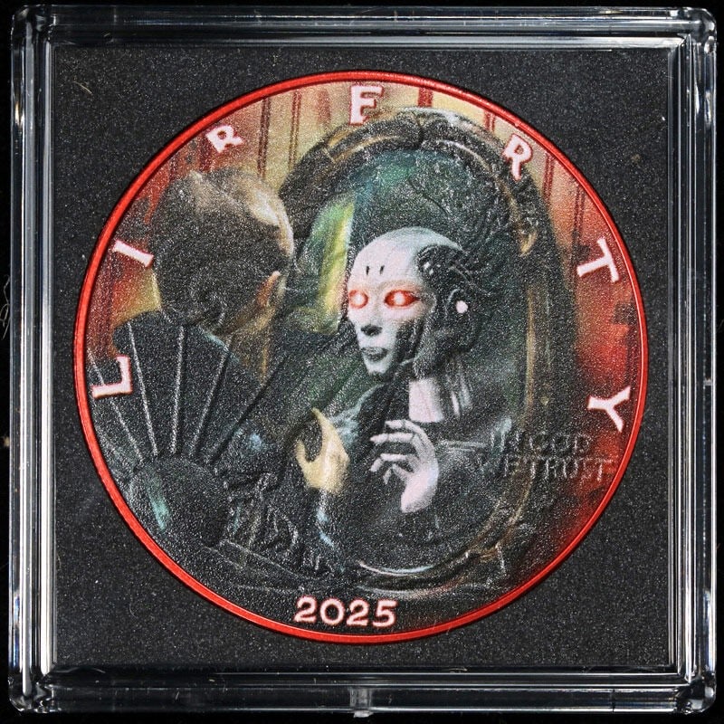 2025 Silver American Eagle $1 AI Awareness Colorized Coin OGP COA (1 of 3)