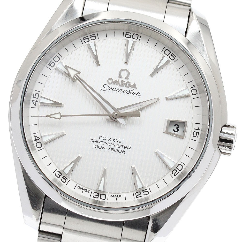 OMEGA Seamaster Aqua Terra 150M Date Co-Axial Wristwatch: OMEGA Seamaster Aqua Terra 150M Date Co-Axial Wristwatch This is an OMEGA Seamaster Aqua Terra 150M Date Co-Axial wristwatch, model 231.10.42.21.02.001, designed for men. Made in Switzerland, this pre