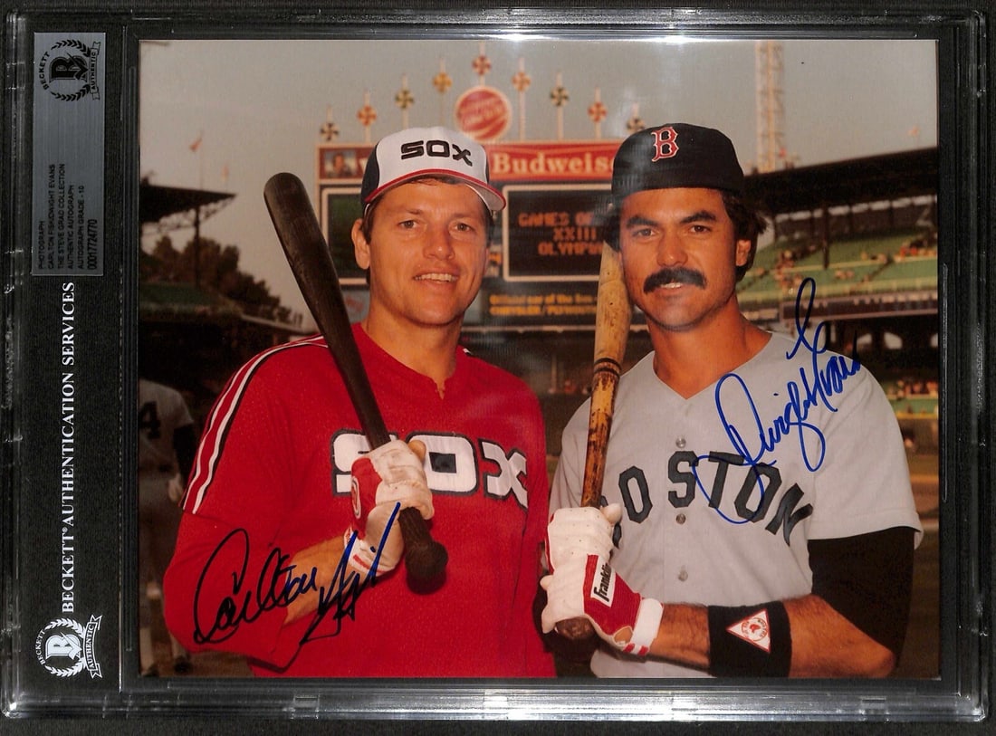 Carlton Fisk Dwight Evans Signed 8x10 Photo Beckett Authenticated (1 of 1)