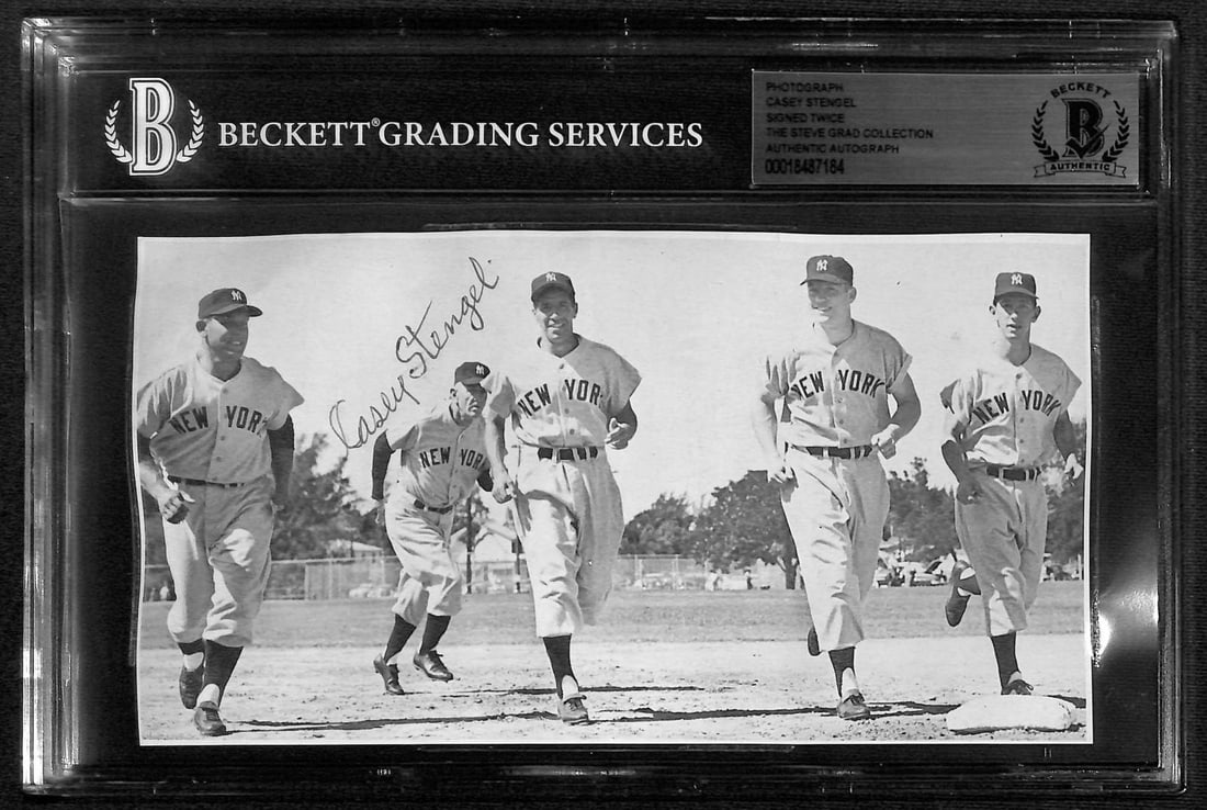 Beckett Authenticated Casey Stengel Yankees Signed Magazine Photo (1 of 1)
