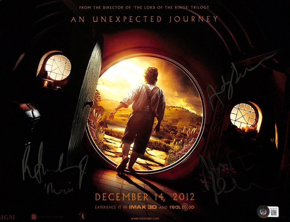 11x14 Photo Signed by Martin Freeman Serkis Armitage Beckett LOA The Hobbit (1 of 1)