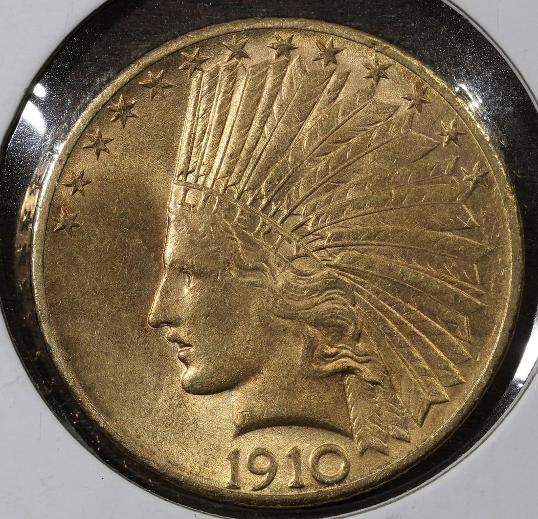 United States 1910-S $10 Indian Head Gold Eagle Coin (1 of 2)