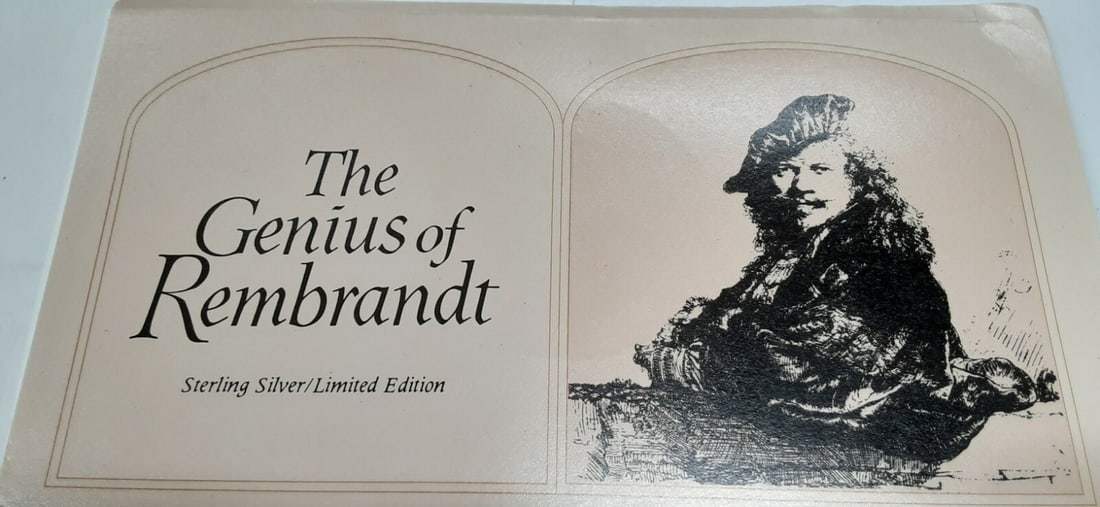 Sterling Silver Medal Rembrandt The Polish Rider Franklin Mint in Card (1 of 5)