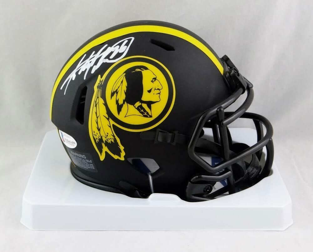 Adrian Peterson signed Washington Redskins mini speed helmet Beckett (1 of 2)