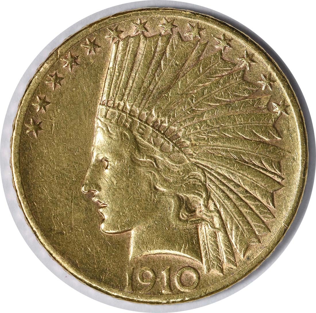 1910-S $10 Gold Indian Coin by Augustus Saint Gaudens (1 of 2)