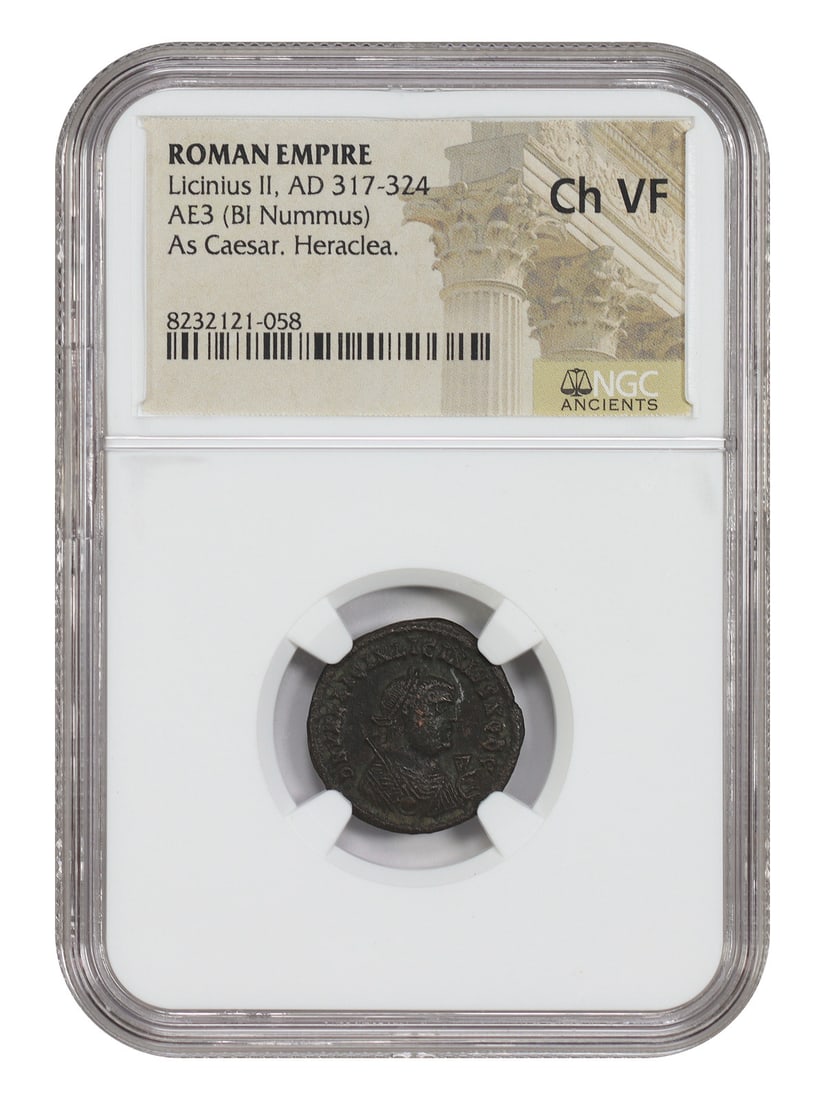 NGC Ch VF Ancient Roman AE3 BI Nummus of Licinius II (1 of 4)