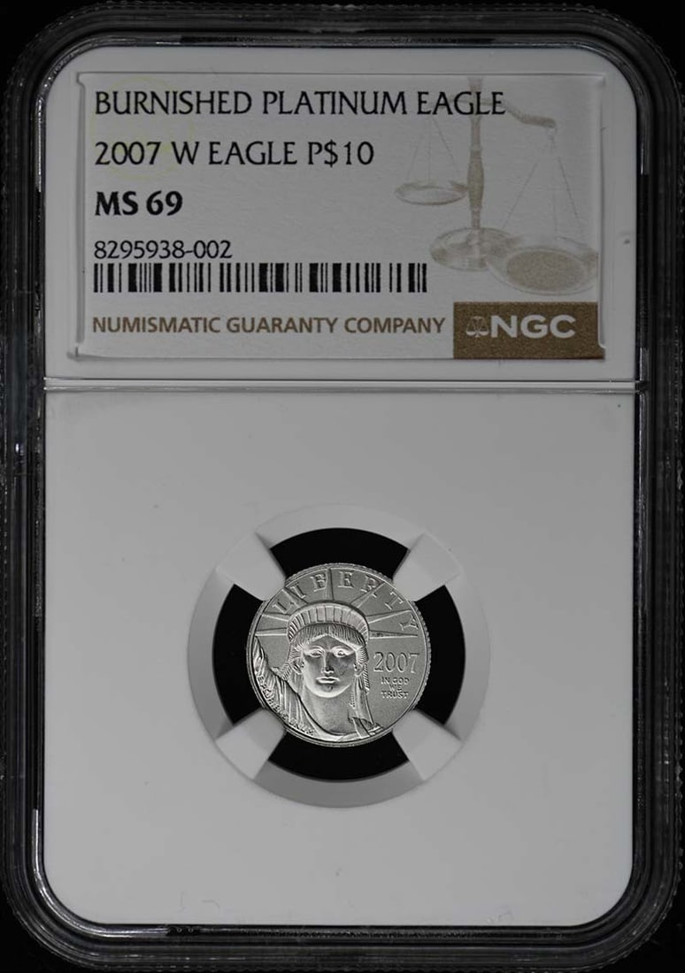 2007 NGC Certified MS69 Platinum $10 Eagle 1/10 oz Coin (1 of 4)