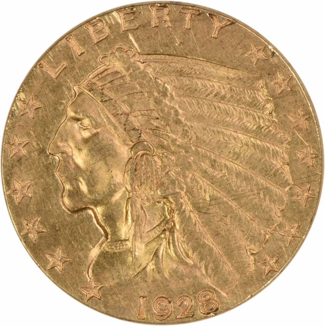 1928 Indian Head $2.50 Gold Coin BU Uncertified (1 of 2)