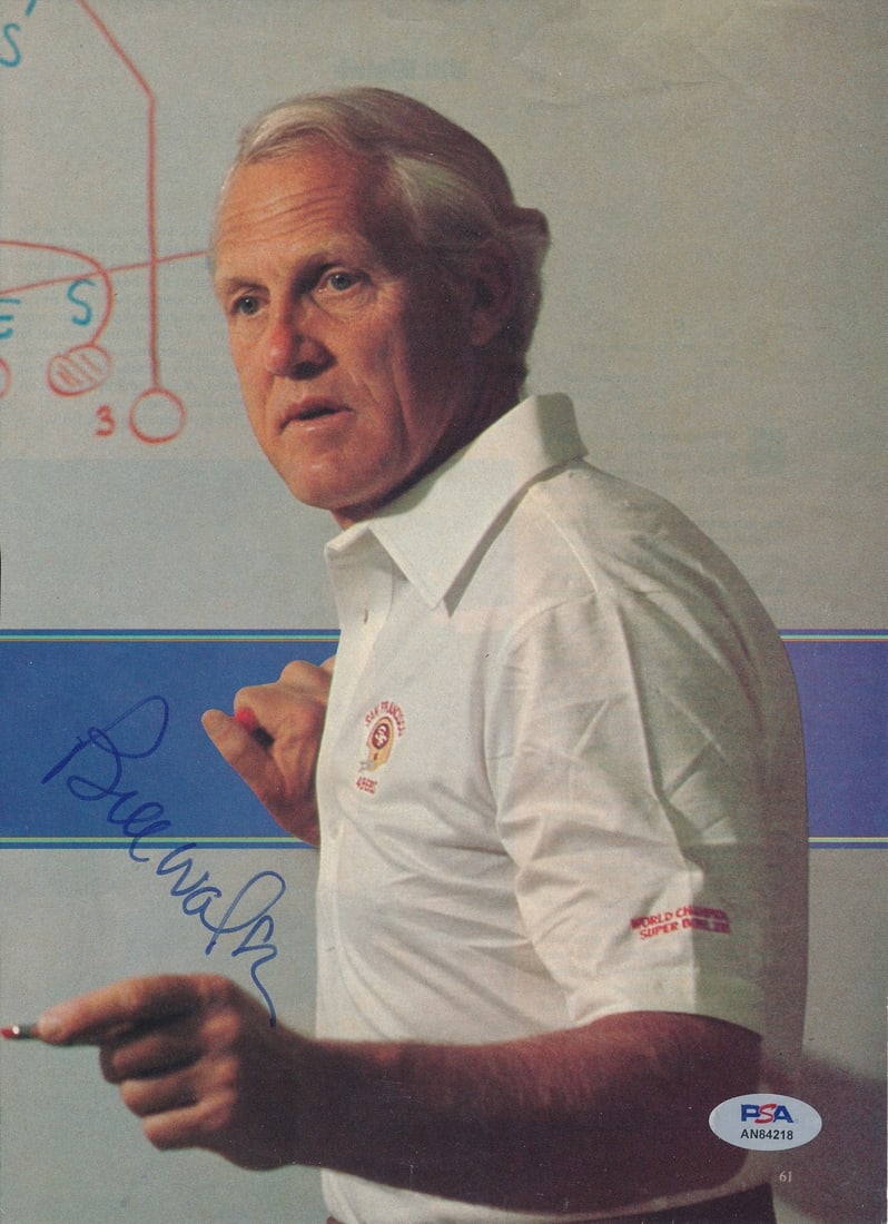 Bill Walsh Signed 8x10 Photo San Francisco 49ers PSA/DNA Authenticated (1 of 3)