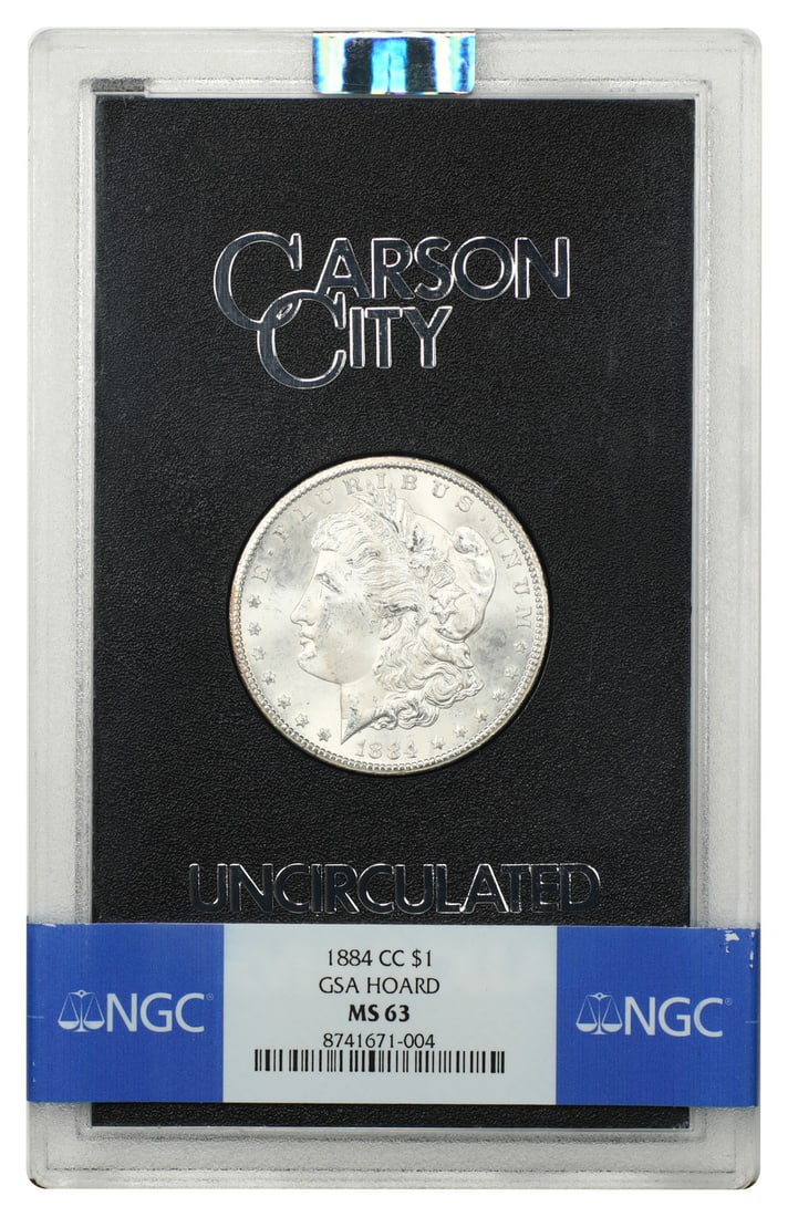 1884 Carson City Morgan Dollar $1 NGC MS63: 1884 Carson City Morgan Dollar $1 NGC MS63 1884-CC Morgan Dollar $1 graded MS63 by NGC. The coin is uncirculated and certified by NGC with certification number 8741671004. Condition is pre-owned. Spec