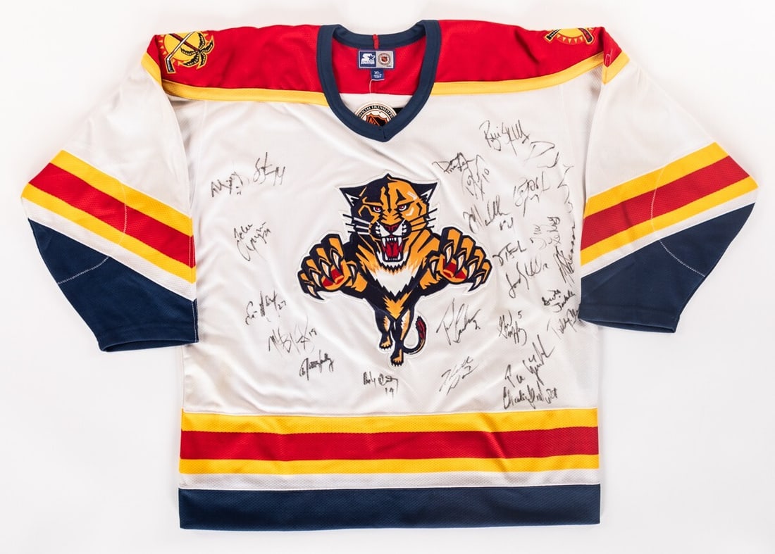 1994-95 Florida Panthers Team Signed Jersey Brian Skrudland LOA XL Starter (1 of 9)