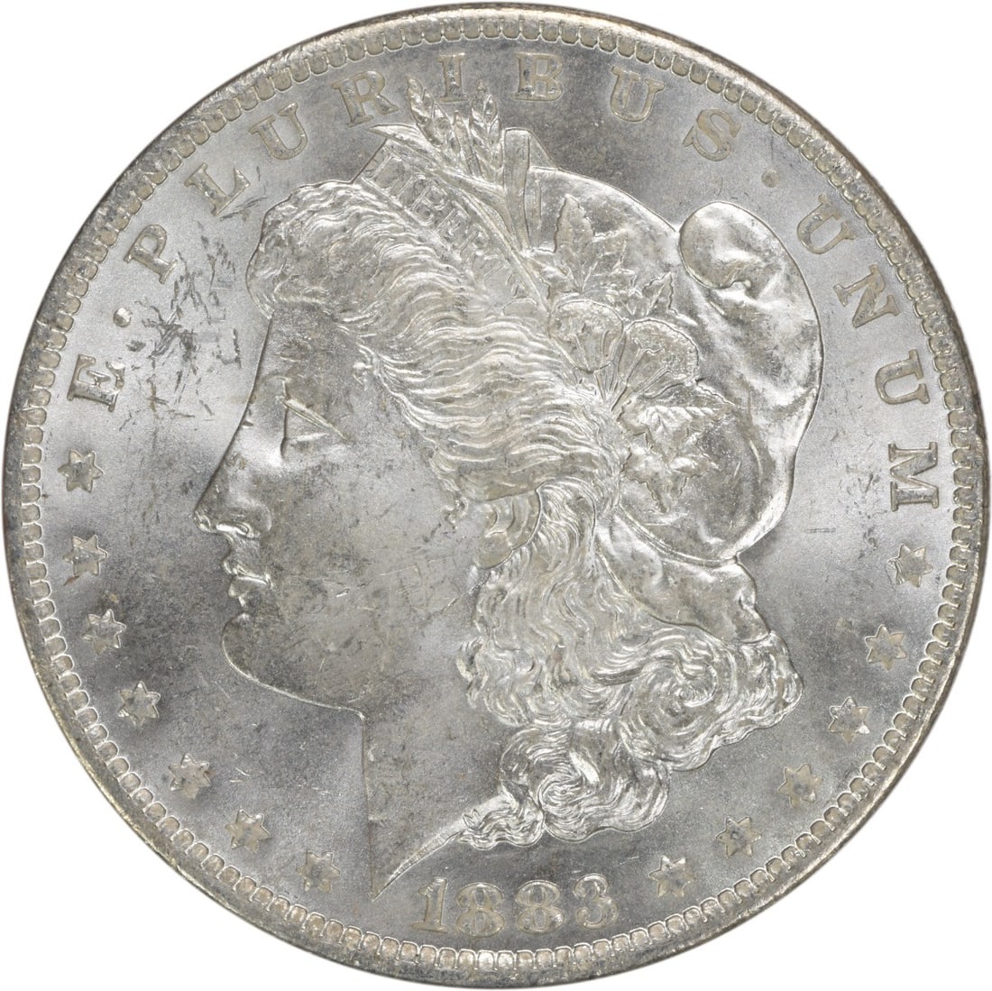 Choice BU 1883-O Silver Morgan Dollar Uncertified US Coin: Choice BU 1883-O Silver Morgan Dollar Uncertified US Coin This 1883-O Morgan Silver Dollar is a Choice Brilliant Uncirculated example, featuring the iconic design struck at the New Orleans Mint. Compo