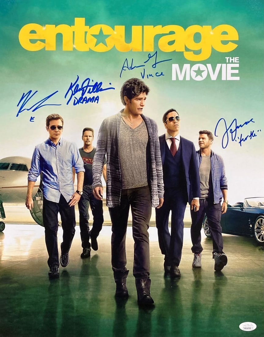 JSA authenticated 16x20 Entourage cast photo signed by four (1 of 3)