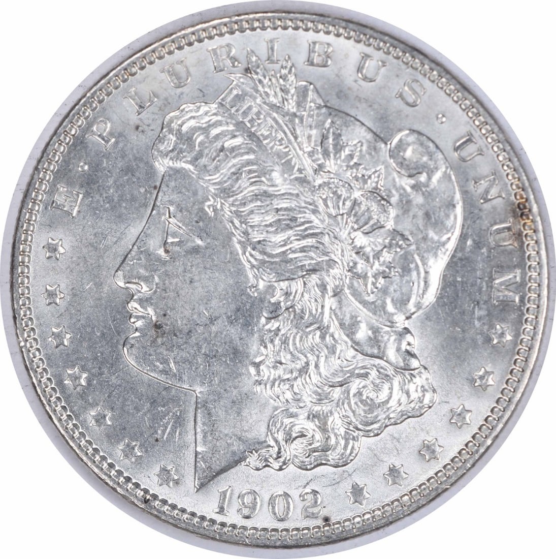 Uncirculated 1902 Silver Dollar Morgan Choice BU No Mint Mark Uncertified: Uncirculated 1902 Silver Dollar Morgan Choice BU No Mint Mark Uncertified This is a 1902 Morgan Silver Dollar from the United States, featuring a silver composition. The coin is uncirculated and has b