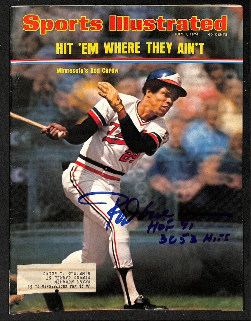 1974 Sports Illustrated Magazine Signed by Rod Carew with Dual Inscriptions PSA/DNA (1 of 2)