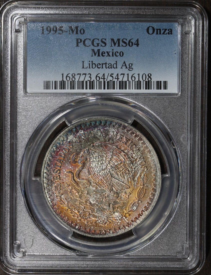 PCGS MS64 1995-Mo Mexico 1 oz Silver Libertad Coin (1 of 2)