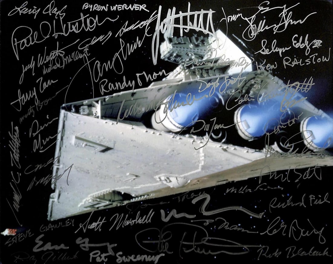 Beckett Authenticated Star Wars ILM Star Destroyer 8x10 Photo 39 Signatures (1 of 1)