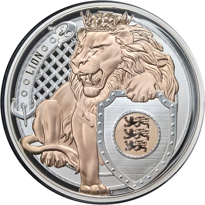 2025 Niue 1 Oz Silver $1 Heraldic Beasts Lion Rose Gold OGP: 2025 Niue 1 Oz Silver $1 Heraldic Beasts Lion Rose Gold OGP This stunning 2025 Niue 1 Ounce Silver $1 coin features the Heraldic Beasts Lion design with an elegant rose gold finish. Known for its supe
