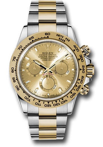 Rolex 116503 Daytona mens watch with champagne index dial: Rolex 116503 Daytona mens watch with champagne index dial Mens Rolex Daytona watch, reference 116503, with a champagne index dial, fixed bezel, and Oyster bracelet. The serial number is a scrambled se