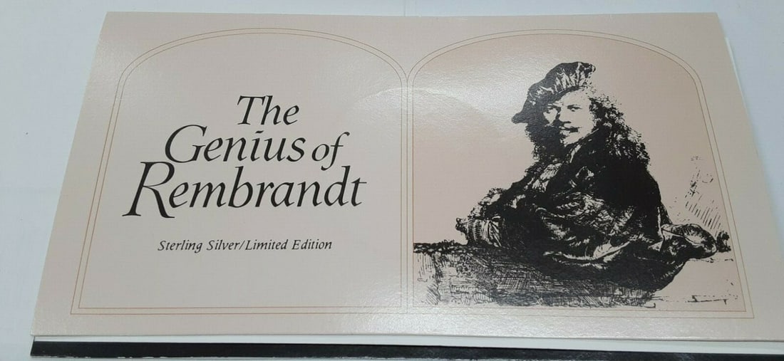 Genius of Rembrandt Christ Before Pilate Sterling Silver Medal in Card (1 of 5)