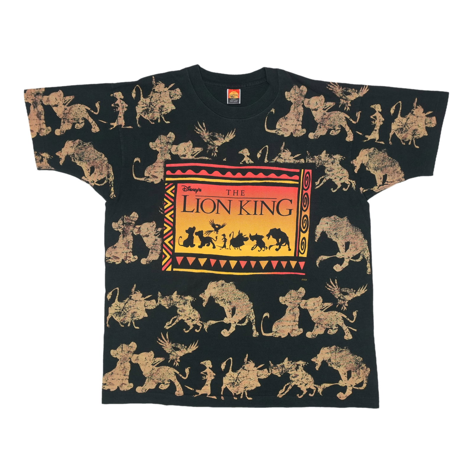 Vintage 1994 The Lion King Graphic Cotton T Shirt Disney All Over Print (1 of 4)