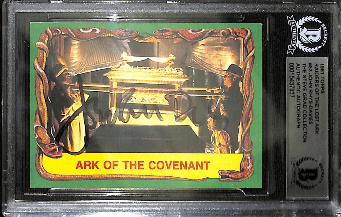 Beckett Certified 1981 Topps Raiders of the Lost Ark John Rhys-Davies Autograph Card (1 of 1)