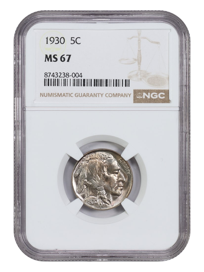 NGC MS67 1930 5C Buffalo Nickel (1 of 4)