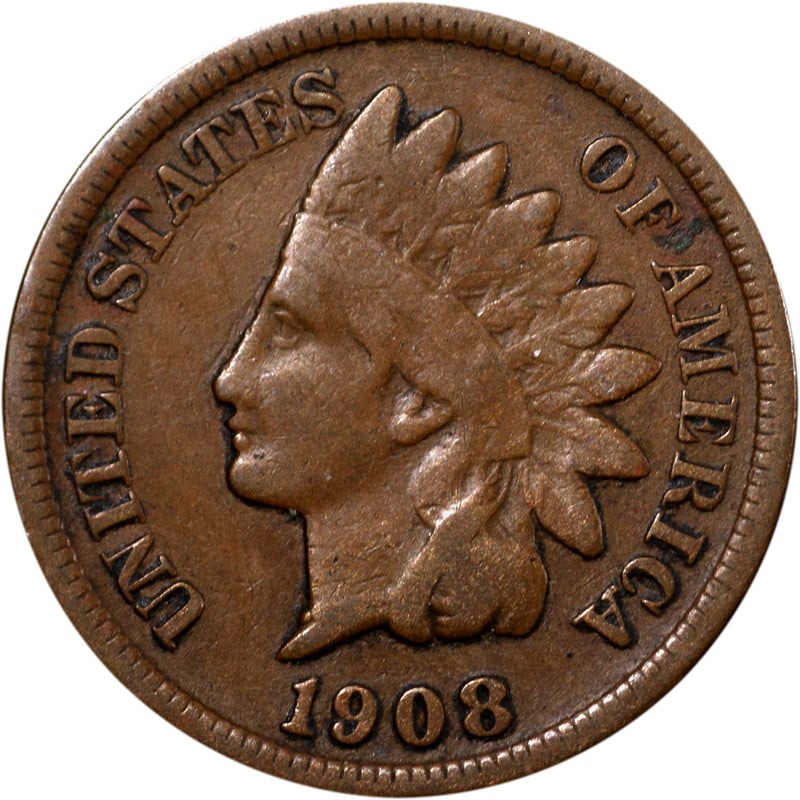 San Francisco 1908 Indian Head Cent Copper (1 of 2)