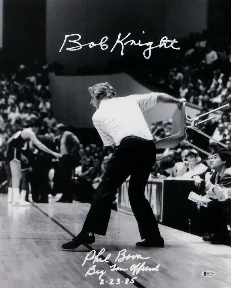 16x20 Basketball Photo Signed by Bob Knight Phil Bova Beckett Authenticated (1 of 9)
