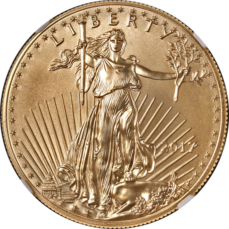 NGC MS70 2017 $50 Gold American Eagle Elizabeth Jones Signed (1 of 4)