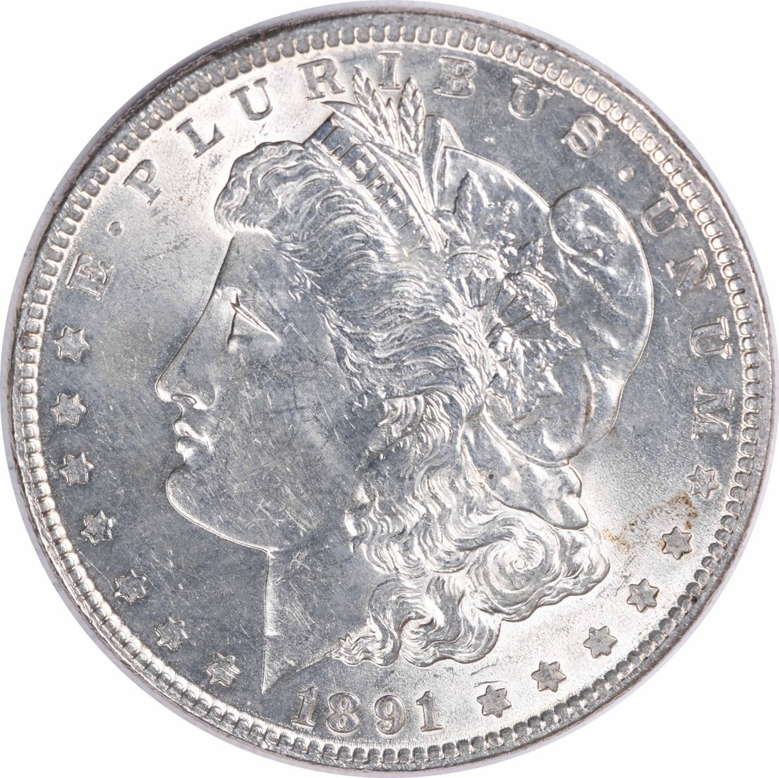 Uncirculated 1891 Silver Dollar Morgan Choice BU No Mint Mark (1 of 2)