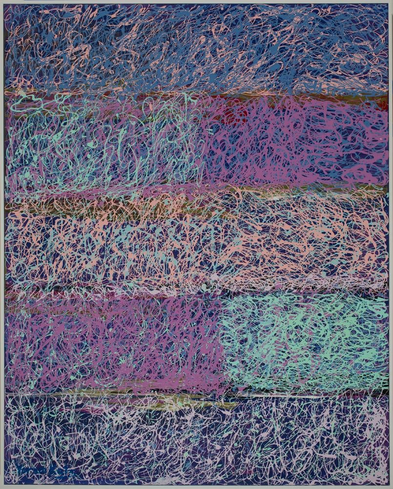 Framed 60x48 Abstract Painting by Yoram Katz Impressionist Style: Framed 60x48 Abstract Painting by Yoram Katz Impressionist Style "Behind the Moving Elements" is a stunning abstract painting created by Yoram Katz in 2016, showcasing a unique blend of mixed media, a