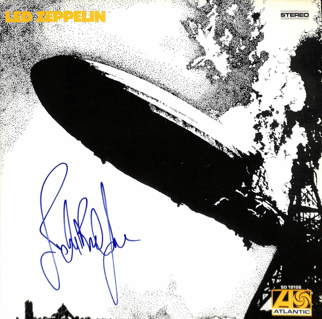 Signed Led Zeppelin Debut Album by John Paul Jones Beckett (1 of 1)